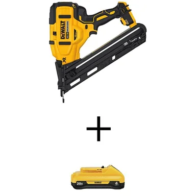 DeWalt DCN650BWDCB240, bundle: 20V MAX XR Lithium-Ion Cordless 15-Gauge Angled Finish Nailer with 20V MAX Compact Lithium-Ion 4.0Ah Battery Pack