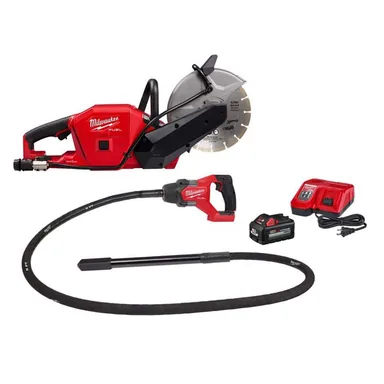 Milwaukee 2786-20-2911-21, bundle: M18 FUEL ONE-KEY 18V Lithium-Ion Brushless Cordless 9 in. Cut Off Saw w/ 8 ft. Concrete Pencil Vibrator Kit