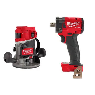 Milwaukee 2838-20-2855P-20, bundle: M18 FUEL 18V Lithium-Ion Cordless Brushless 1/2 in. Router w/ 1/2 in. Impact Wrench