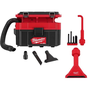 Milwaukee 0970-20-49-90-2026-49-90-2032, bundle: M18 FUEL PACKOUT Cordless 2.5 Gal Wet/Dry Vac w/AIR-TIP 1-1/4 in. - 2-1/2 in. Right Angle and Magnetic Nozzle (6-Piece)