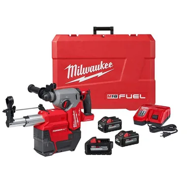 Milwaukee 2914-22DE-48-11-1865, bundle: M18 FUEL ONE-KEY 18V Lithium-Ion Brushless Cordless 1 in. SDS-Plus Rotary Hammer W/Dust Extractor Kit + 6.0Ah Battery