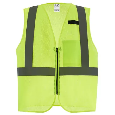 Milwaukee 48-73-2242, accessory: Large/X-Large Yellow Class 2 High Visibility Mesh Safety Vest with 1 Pocket
