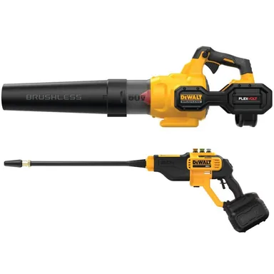 DeWalt DCBL772X1WW550B, bundle: FLEXVOLT 60V MAX 125 MPH 600 CFM Brushless Cordless Battery Powered Blower, 20V Power Cleaner w/ 3Ah Battery, Charger