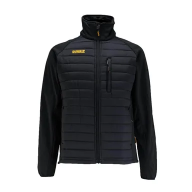 DeWalt DXWW50003-BLK-L, unpowered: Hybrid Mens Size Large Black Nylon/Polyester Water Resistant Insulated Jacket