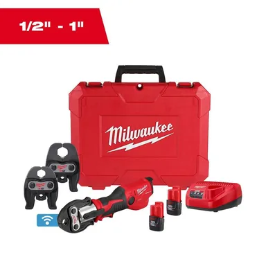 Milwaukee 2573-22, kit: M12 12-Volt Lithium-Ion FORCE LOGIC Press Tool Kit w/ CTS Copper Jaws w/ ONE-KEY