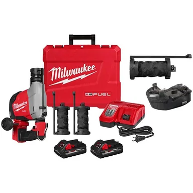 Milwaukee 3311-22-49-90-0905-49-90-0900, bundle: M18 FUEL 18-Volt Lithium-Ion Brushless Cordless 5/8 in. SDS-Plus Rotary Hammer w/ Dust Extraction & Dust Box/Shroud