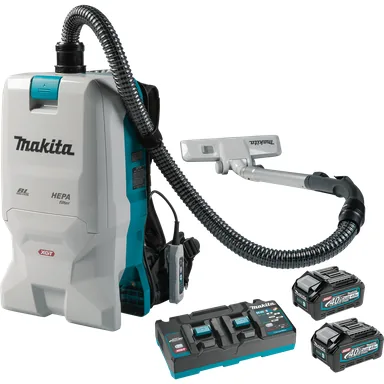 Makita GCV08PM, kit: Makita GCV08PM 40V max XGT Brushless Cordless 6 Quart HEPA Filter Dry Backpack Vacuum Kit (4.0Ah)