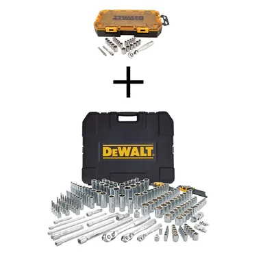 DeWalt DWMT73805W75049, accessory: 1/4 in. Drive SAE and Metric Ratchet and Socket Set (25-Piece) and Chrome Vanadium Mechanics Tool Set (192-Piece)