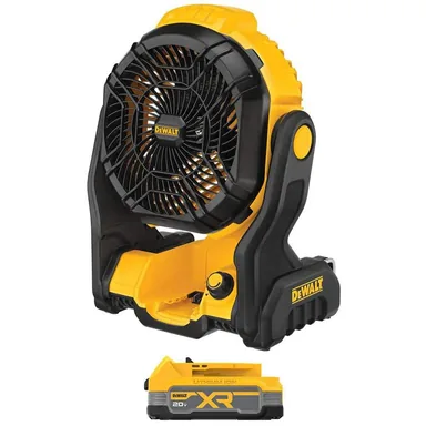DeWalt DCE512BWDCBP034, bundle: 20-Volt MAX Jobsite Fan with 20-Volt MAX XR Compact Lithium-Ion 1.7Ah Battery