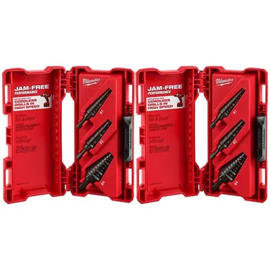 Milwaukee 48-89-9221-48-89-9221, bundle: Black Oxide Step Drill Bit Set (6-Piece)