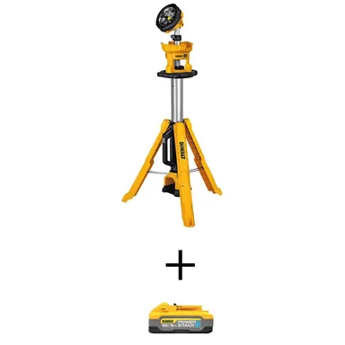 DeWalt DCL079BWDCBP520, bundle: 20-Volt MAX Lithium-Ion 4000-Lumen Adjustable LED Tripod Light w/ POWERSTACK 20-Volt 5.0Ah Battery Pack