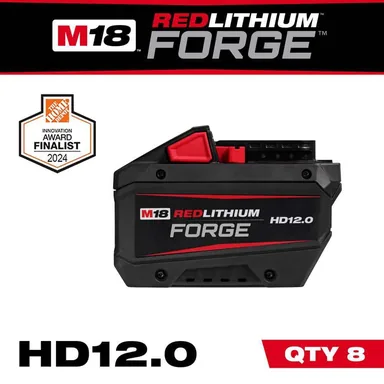 Milwaukee 48-11-1813-x8, accessory: M18 18V Lithium-Ion REDLITHIUM FORGE HD 12.0 Ah Battery Pack (8-Pack)