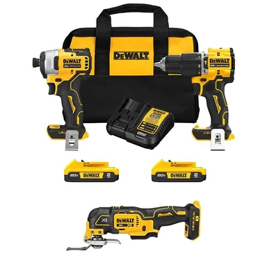 DeWalt DCK226D2WCS356B, bundle: ATOMIC 20V MAX Lithium-Ion Cordless Combo Kit (2-Tool) & 20V MAX XR Oscillating Tool w/ (2) 2Ah Batteries, Charger & Bag