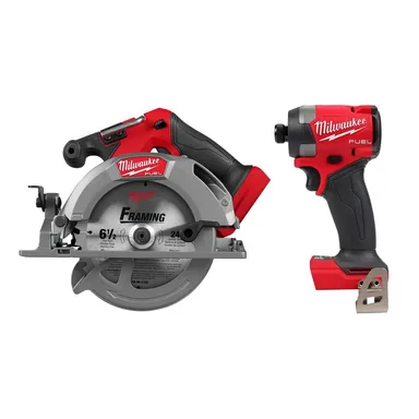 Milwaukee 2833-20-2953-20, bundle: M18 FUEL 18V Lithium-Ion Brushless Cordless 6-1/2 in. Circular Saw w/ Impact Driver