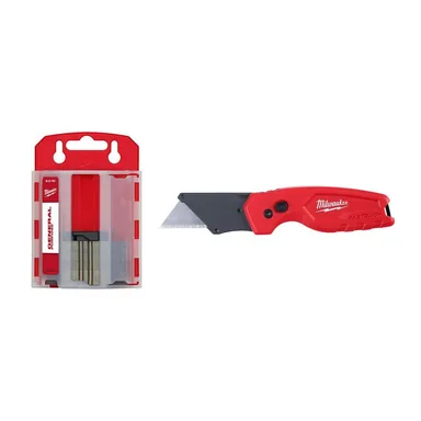 Milwaukee 48-22-1950-48-22-1500, bundle: 50PC General Purpose Utility Blades w/ Dispenser and FASTBACK Compact Folding Utility Knife