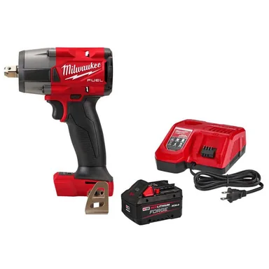Milwaukee 2962P-20-48-59-1881, bundle: M18 FUEL GEN-2 18V Lith-Ion Brushless Cordless Mid Torque 1/2 in. Impact Wrench w/ FORGE 8. 0Ah Battery & Charger