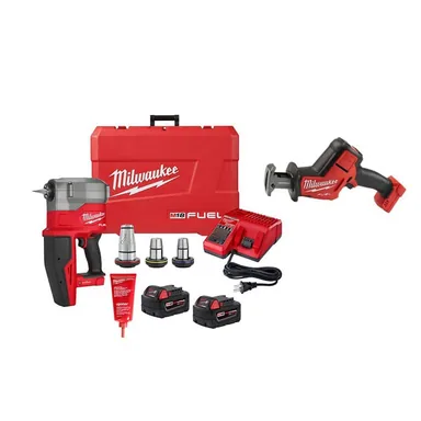 Milwaukee 2932-22XC-2719-20, bundle: M18 Fuel 18-Volt Lithium-Ion Brushless Cordless 1/2 in. - 2 in. Expansion Tool Kit with M18 Fuel Hackzall Saw (2-Tool)