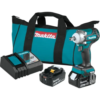 Makita XWT15T, kit: Makita XWT15T 18V LXT Lithium-Ion Brushless Cordless 4-Speed 1/2" Sq. Drive Impact Wrench Kit w/ Detent Anvil (5.0Ah)