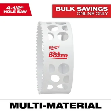 Milwaukee 49-56-9649, accessory: 4-1/2 in. Hole Dozer Bi-Metal Hole Saw