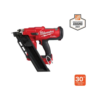 Milwaukee 2745-20, bare tool: M18 FUEL 3-1/2 in. 18-Volt 30-Degree Lithium-Ion Brushless Cordless Framing Nailer (Tool-Only)