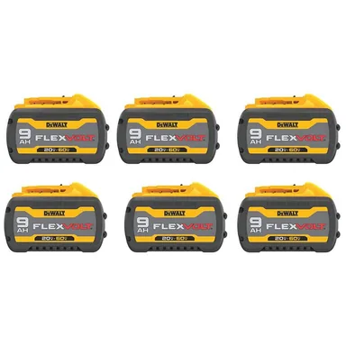 DeWalt DCB609-6, accessory: 20V/60V MAX FLEXVOLT Lithium-Ion 9.0Ah Battery (6 -Pack)