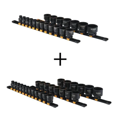 DeWalt DWMT19240W19243, accessory: 1/2 in. Drive SAE Impact Socket Set (19-Piece) and 1/2 in. Drive Metric Impact Socket Set (26-Piece)