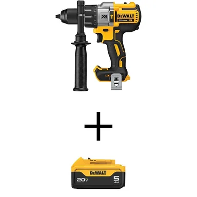 DeWalt DCD996Bw5b, kit: 20V MAX Cordless Brushless 3-Speed 1/2 in. Hammer Drill and (1) 20V MAX Premium Lithium-Ion 5.0Ah Battery