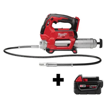 Milwaukee 2646-20-48-11-1850, bundle: M18 18V Lithium-Ion Cordless Grease Gun 2-Speed W/ M18 5.0 Ah Battery