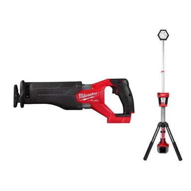 Milwaukee 2821-20-2131-20, bundle: M18 FUEL GEN-2 18V Lithium-Ion Brushless Cordless SAWZALL Reciprocating Saw & M18 FUEL Rocket Dual Power Tower Light