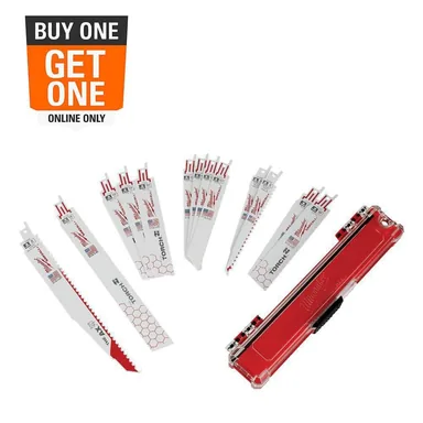 Milwaukee 49-22-1113, accessory: SAWZALL Demolition Nail-Embedded Wood and Metal Cutting Bi-Metal Reciprocating Saw Blade Set (13 Piece)