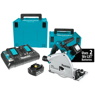 Makita XPS01PTJ, kit: Makita XPS01PTJ Cordless Brushless 36V LXT 6-1/2-Inch Track Saw 5.0Ah Kit