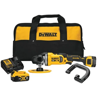 DeWalt DCM849P2, kit: 20V MAX XR Cordless Brushless 7 in. Variable Speed Rotary Polisher with (2) 20V 5.0Ah Batteries and Charger