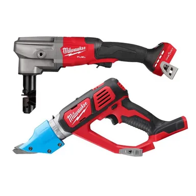 Milwaukee 3476-20-2636-20, bundle: M18 FUEL 18V Lithium-Ion Brushless Cordless 10-Gauge Variable Speed Nibbler w/ M18 Double Cut Metal Shear