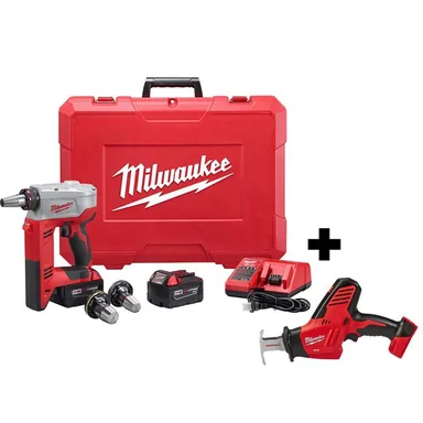 Milwaukee 2632-22XC-2625-20, bundle: M18 18-Volt Lithium-Ion Cordless 3/8 in. to 1-1/2 in Expansion Tool Kit with 3 Heads and HACKZALL