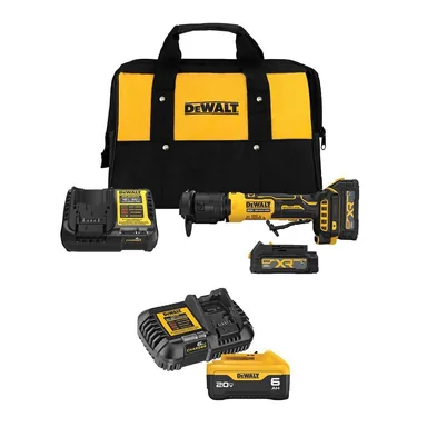 DeWalt DCG430GE2W206C, bundle: ATOMIC 20V MAX Lithium-Ion 3 in. Cordless Brushless Cut-Off Tool Kit w/ 6.0 Ah and (2) 1.7 Ah Batteries and (2) Chargers