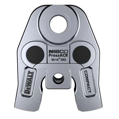 DeWalt DCE214034, accessory: Compact 3/4 in. NIBCO PressACR Press Jaw for DCE210 Compact Press Tool (photograph from the Home Depot listing)