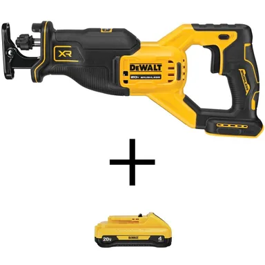 DeWalt DCS382BWDCB240, bundle: 20-Volt MAX XR Cordless Brushless Reciprocating Saw with 20-Volt MAX Compact Lithium-Ion 4.0Ah Battery Pack