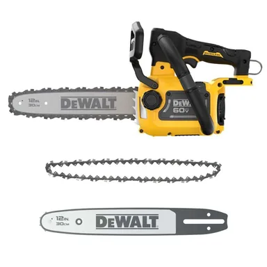 DeWalt DCCS673BWT12B12, bundle: FLEXVOLT 60V MAX 12 in. Brushless Cordless Battery Powered Top Handle Chainsaw with 12 in. Replacement Chain and Bar