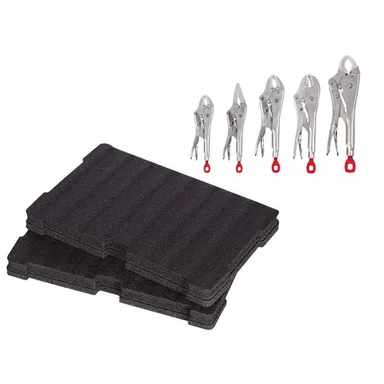 Milwaukee 48-22-3695-48-22-8451, bundle: Torque Lock Locking Pliers Kit with PACKOUT Tool Box Customizable Foam Insert (6-Piece)