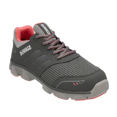 DeWalt DXWP10047WM-GRY-06, unpowered: Women's Prism Low Lightweight Athletic Work Safety Shoe Alloy Toe Grey/Coral Size 6 Shoe Width M
