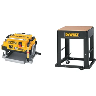 DeWalt DW735W7350, bundle: 15 Amp 13 in. Corded Planer and Mobile Thickness Planer Stand