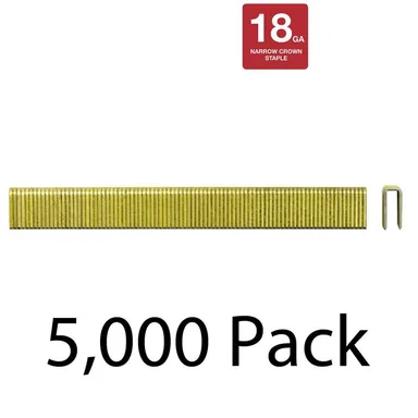 DeWalt DNS18050-2X2, accessory: 1/2 in. 18-Gauge Glue Collated 1/4 in. Crown Staples 2 Boxes (2500 per Box)