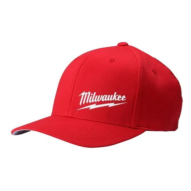 Milwaukee 504R-SM, unpowered: Small/Medium Red Fitted Hat