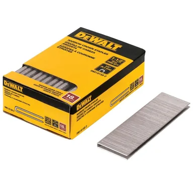DeWalt DNS18150-2, accessory: 1/4 in. x 1-1/2 in. 18-Gauge Glue Collated Crown Finishing Staple (2500 Pieces)