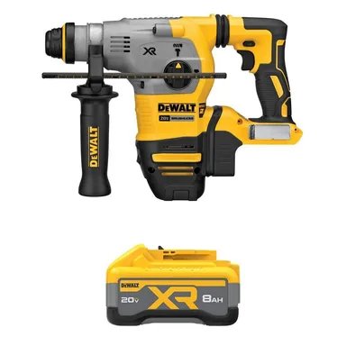 DeWalt DCH293BWDCB2108, bundle: 20V Max XR Lithium-Ion Cordless Brushless 1-1/8 in. SDS Plus L-Shape Rotary Hammer with 20V Max XR 8.0Ah Battery