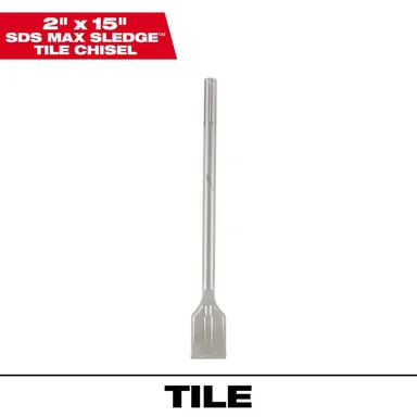 Milwaukee 48-62-4258, accessory: 2 in. x 15 in. SLEDGE SDS-MAX Tile Chisel