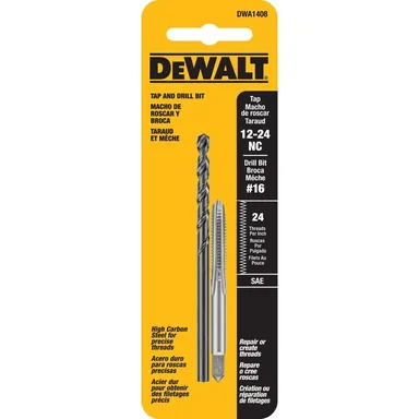 DeWalt DWA1408, accessory: #16 Drill and 12-24 NC Tap Set