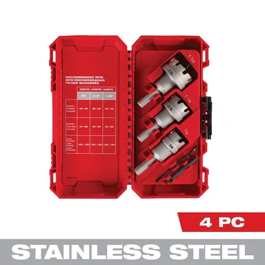 Milwaukee 49-22-8610, accessory: Carbide Hole Cutter Kit (4-Piece) (photograph from the Home Depot listing)