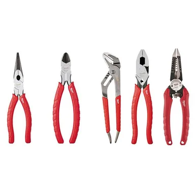 Milwaukee 48-22-6331-48-22-6100-48-22-3079, bundle: Electrician's Pliers Hand Tool Set (5-Piece)