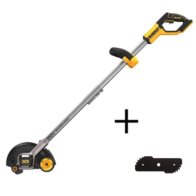 DeWalt DCED400BWDZO400, bundle: 20V MAX Cordless Battery Powered Lawn Edger with 7.5 In. Edger Blade